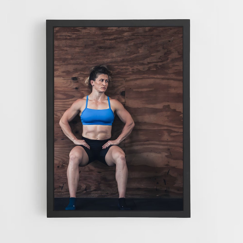 Poster Énergie en Bleu – affiche Powerlifting (vue 2)